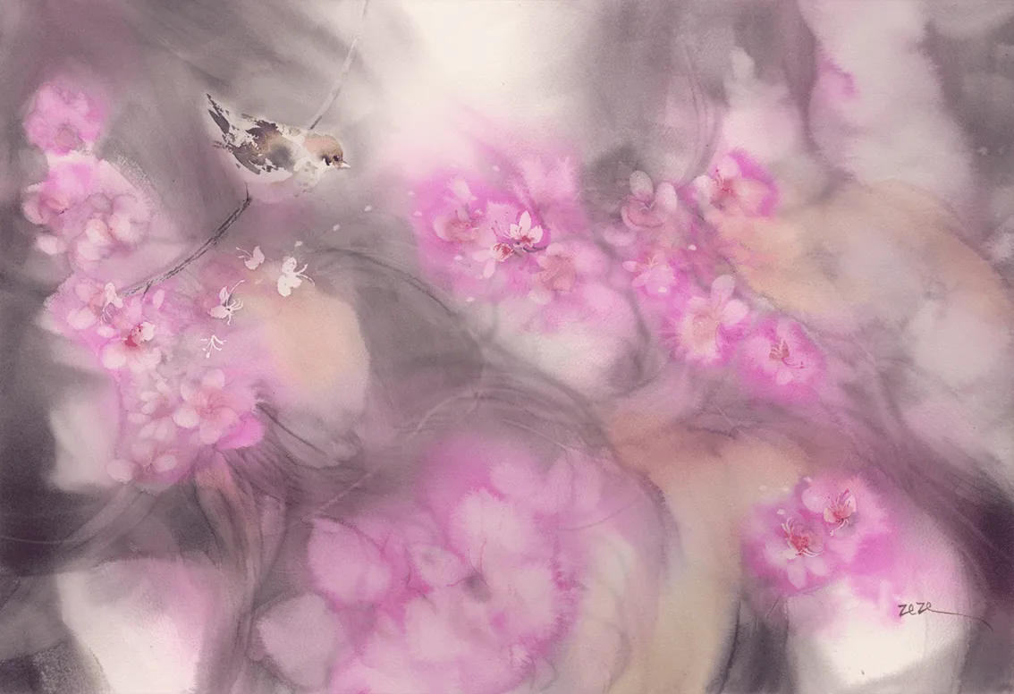 Watercolor texture artwork